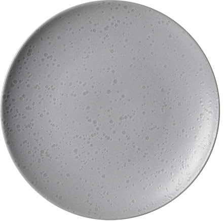 Ritzenhoff & Breker Kitwe Speiseteller, 28 cm, Essteller mit matter Maserung, Unikate durch Reaktivglasur, Steingut, Grau