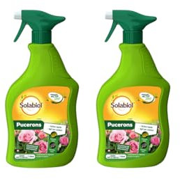 SOLABIOL Lot De 2 Anti Pucerons - 2 Pulvérisateurs - Prêt A L'emploi - 2x750ml - Action Rapide - Agit Par Contact - Plantes D'Intérieur & D’Extérieur SOPUCPAL750NX2