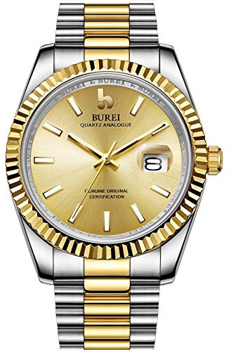 BUREI Ultradünne Herrenuhr – Minimalistisches Analog-Design, wasserdichtes Quarzwerk, Geschenk für Männer