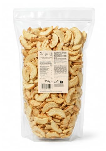 KoRo - Pesche liofilizzate a fette 350 g - 100% pesche liofilizzate senza conservanti, ideali come snack di frutta e in muesli e dolci