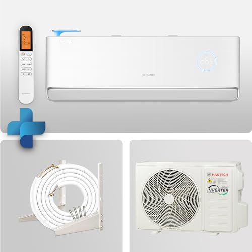 HANTECH 12000 BTU 3,6 kW Split Klimaanlage mit Frisch Luftzufuhr mit 3 m Leitung + Halter + Wifi (12000 BTU)