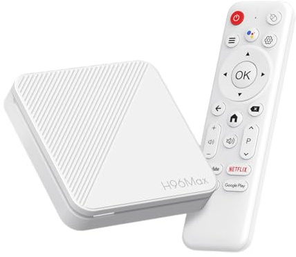 H96 Max 2025 Android 14.0 ATV Box Quad-Core WiFi6 2.4G/5.8Ghz BT5.0 4K AV1 Ultra HD Voice Control Smart Home Player