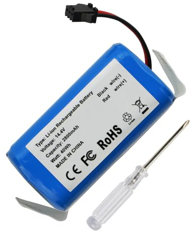 MULS 2600mAh Battery Compatible with iMartine C800, D900C, Tesvor X500 Pro, Goovi D380 F007C, Onson J10C, Ionvac SmartClean 2000, CMICR18650F8M7-4S1P Robot Vacuum Cleaners