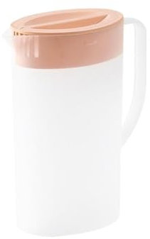 Carafe Eau Pichet à jus de 2 litres for fêtes, grande bouilloire à limonade avec couvercle, récipient for boissons froides ou chaudes, pichet for lait, jus Pichet à Thé Glacé(Pink)