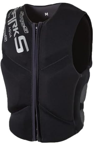 Swim Jacket - Neopren-Rettungsweste for Erwachsene, leicht, kollisionssicher, große Auftriebskraft, Schwimmweste for Angeln, Bootfahren, Schnorcheln(Schwarz,XXL)
