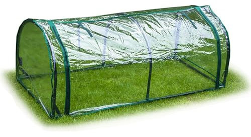 Treibhaus-Cauvet, grün, Winter-Gewächshaus-Tunnel im Winter | effektiver Schutz, Green House für den Innen- und Außenbereich, robuste Gartennutzung, ideal für die Anzucht