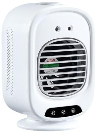 Ventilador de refrigeración silencioso para mesa – Ventilador de refrigeración recargable | Multi funciones silencioso ventilador de humedad | Ventilador de aire USB – Recargable con 3 modos |