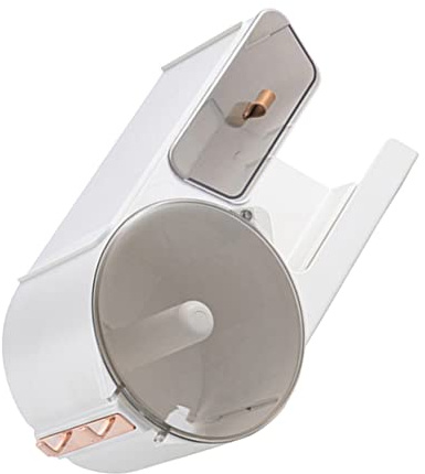Luxshiny Wall-Mounted Toilet Paper Dispenser Dust Cover Plastic Tissue Holder for Bathroom No-Punch Design for Easy Installation and Space Saving