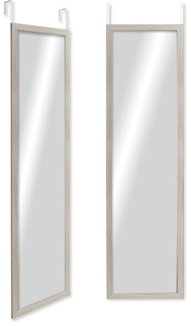 CHELY INTERMARKET MOD19300 Espejo De Puerta Cuerpo Entero Marrón Claro Estilo Moderno Minimalista 30x120 cm Ideal para Vestidor Entrada Diseño Vertical con Kit De Colgar Montaje Fácil Madera