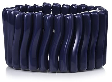 ZAVANA Stort handgjort harts stretcharmband för kvinnor, boho chic statement-smycken, färgglatt tjockt armband för kvinnor, unik hantverkare bohemisk gåva, Harts