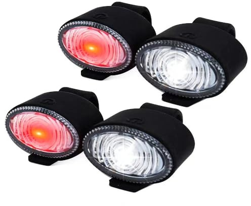 Running & Bike Tail Lights 4 Pack, USB Rechargeable LED Safety Lights, IP44 Waterproof 3 Modes 6500K Bright Rear Bicycle Light for Night Running, Cycling, Dog Walking, Stroller, Emergency