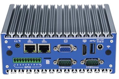 ANDAQI Base Din Rail Fanless Mini PC, Desktop Computer, HTPC, Kodi Box, Windows 11 / Linux Ubuntu, J1900, BX12, WiFi, BT, 4 x COM, HDMI, 2 x LAN, SIM Slot, GPIO, 4G RAM, 0 Storage, Barebone No System