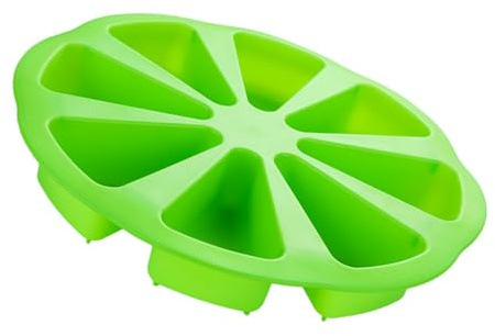 TINEASUR Molde de Silicona para Hornear con Compartimentos Forma de Molde para Porciones de Tarta Queso Pudding y Flexible y Reutilizable para Repostería y DIY Color Verde