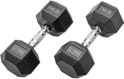 Bad Company I hantlar gummerade för aerobics, gymnastik och fitness 25 kg (2 x 12,5)