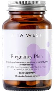 Zita West Pregnancy Plan Conception Vitamins - Preconception, Pregnancy & Breastfeeding Multivitamin - including Folate - 30 Tablets (1 Month Supply)