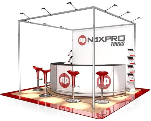 Naxpro-Truss Messestand FD 31-3 x 3 x 2,5 m (LxBxH) - 9 m², Aluminium, Silber