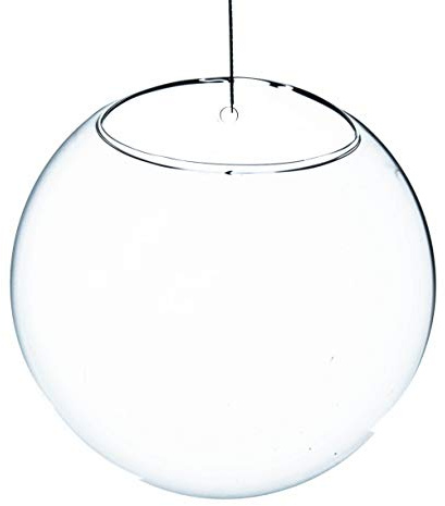 WGV Wall Hanging Planter Terrarium, Diameter 7, Clear Mounted DIY Succulents Air Glass Floral Container Vase, Tea Light Votive Candle Holder for Decoration 1 Piece