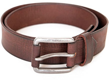 Alpenleder Gürtel INN | Echtes Büffel-Leder | Herren Braun Dornschnalle | By (Länge 105 cm)