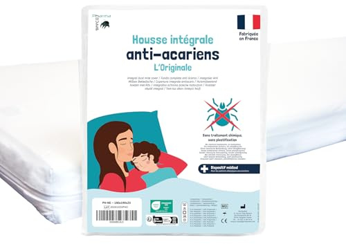 PharmaHousse – Vollständiger Milbenbezug Matratzen für Allergiker – Medizinisches Gerät – 10 Jahre Garantie – Barrierebezug ohne Behandlung und ohne Beschichtung