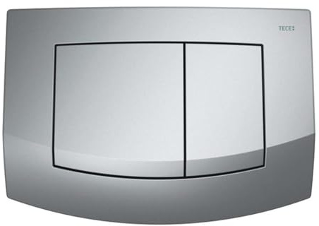 TECEambia WC Betätigungsplatte (für Zweimengenspülung, Betätigung von oben + vorne, für Spülkästen) chrom, 9240225