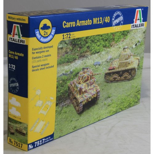 Italeri 7517 - Carro Armato M-13/40 - Fast Assembly (2 Pcs) Model Kit Scala 1:72