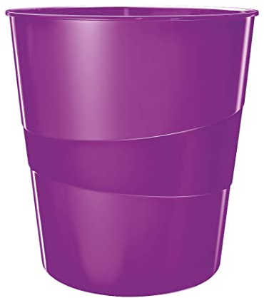 Leitz WOW 52781062 - Papelera, 15L, Plástico, Púrpura metalizado