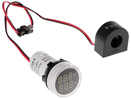 BIlinli Voltmetro Digitale Amperometro 22mm Rotondo AC 50-500V 0-100A Volt Volt Monitor