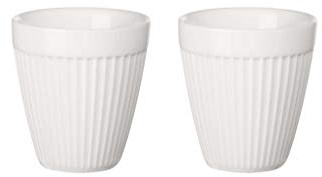 ASA - 2er Set Thermobecher Espresso - Striped - weiß
