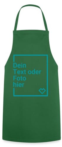 Personalisierte Kochschürze Mit Foto, Name Oder Text Aus Baumwolle | Robuste Schürze aus 100% Baumwolle mit 240 g/m² und Tunnelzugband an Nacken und Hüfte.