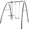 AXI Set de balançoire en métal en Anthracite & crème 3 agrès | Balançoire 1 Place & balançoire à Bascule/Face à Face avec Support | Balançoire portique de Jardin/extérieur pour Enfants