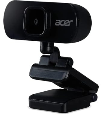 acer Full HD USB Streaming 2MP Webcam | 1080P HD | 360° Rotation | Digital Microphone | Plug & Play for Desktop or Laptop PC | Stream for Zoom, Skype, Facetime, YouTube | Conference Calls & MS Teams