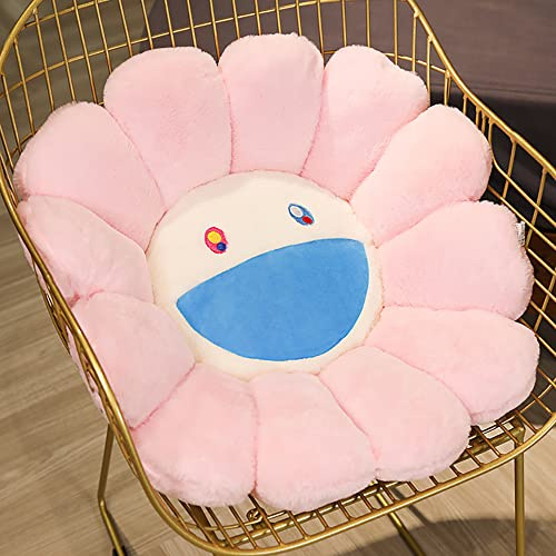 Zinsale Niedliches BlumenBodenkissen,Überwurfkissen, IndieRaumdekoration Kissen für Teenager, Tweens, Mädchen, Lesen, Necke,Schlafzimmer(60CM, Pink)