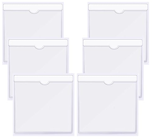 Support de Disque de Stationnement, 6 Pcs Transparent Pochette Autocollante Pare Brise pour Disque Voiture Stationnement et Autocollant Assurance Voiture, Porte de Carte de Permis Pare Brise