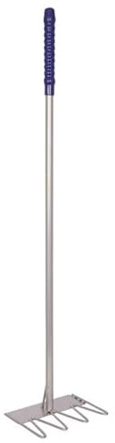 Red Gorilla Tubtrug Tidee Rake 80cm Lightweight Steel with Purple Plastic Grip for Stable Hay Bedding or Garden Use