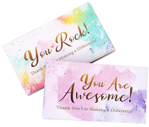 Positive Affirmationskarten,50 You Are Awesome Karten und 50 You Rock Karten Wertschätzungskarten für Mitarbeiter Freiwillige Krankenschwestern Ärzte Lehrer