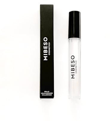 Gloss voluminizador de labios con ácido hialurónico. Pintalabios hidratante con acido hialuronico. Brillo de labios transparente, reparador y voluminizador. Vegano.