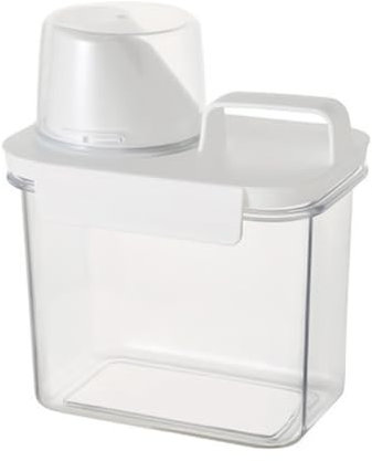 1100 ml luftdichter Waschmittelspender mit Messbecher, transparente Waschpulver-Aufbewahrungsbox, Waschpulverbehälter, Aufbewahrungseimer, Waschmittelbox