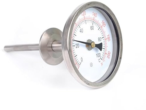 ZCBYBT Acier Inoxydable Bi-Métal Thermomètre 0 à 100 ° C 60mm Diamètre OD 50.5mm Haute Précision Thermomètre,Wss303w