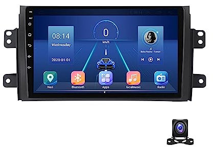 Estéreo para automóvil Pantalla táctil de 9 pulgadas Audio para automóvil para Suzuki SX4 2006~2014 con cámara de respaldo 720P Bluetooth GPS Receptor de radio para automóvil Carplay incorporado/A