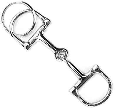 Fabater Pferdegebiss-Schlüsselanhänger, Exquisiter Trensengebiss-Schlüsselanhänger, Silberner D-Ring-Trensen-Schlüsselanhänger für Freunde von Pferdeliebhabern für den Täglichen Alltag
