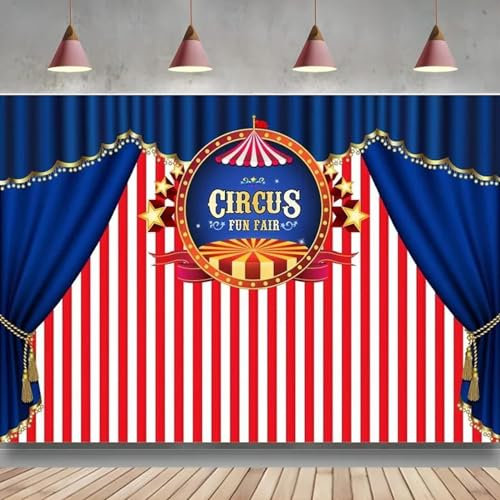Tenda Blu Circo Stratus Parco Giochi Luna Park Carnevale Carosello Sfondo Festa Banner nato Fotografia Sfondo Studio 200x140CM
