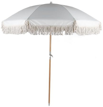 GLOGLOW Grand Parasol de Terrasse, 8 Baleines en Fibre de Verre, Parasol de Table D'extérieur, Parasol de Table de marché, Résistant aux, Grand Parasol de Table D'extérieur pour (Beige)