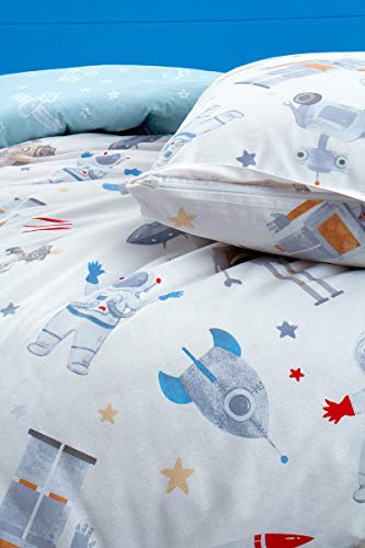 nordqueen Baby&Kinderbettwäsche 100% Baumwolle Bettbezug aus Atmungsaktive, Weiche und Angenehme Schlafkomfort-ÖkoTex Zertifiziert (Astro, 135X200 cm)