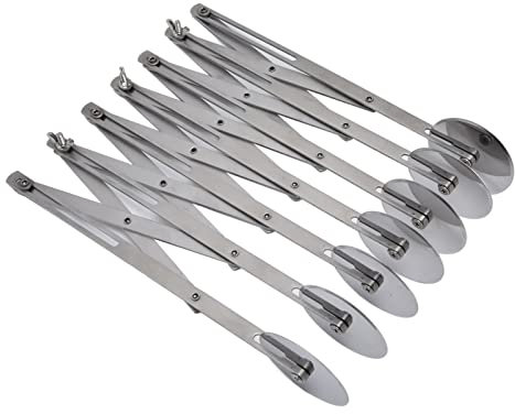 NDNCZDHC Tagliapizza in Acciaio Inossidabile per Uso Professionale Amatoriale, Rotella Tagliapizza per Risparmiare Tempo per Pasticceria, Torte, Biscotti (7 Rollers)