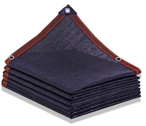 DoubleLayer - Red de tela de protección solar para exteriores con borde sellado y ojales, lona de malla de privacidad para patio, piscina, parque infantil, invernadero, transpirable, 95% de bloqueo UV