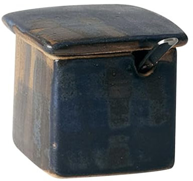 Dowbom Zuckerdose mit Deckel und Löffel, Zuckerdose, Zuckerdose, Zuckerdose, Vorratsdose, Zuckerbehälter (Blau)