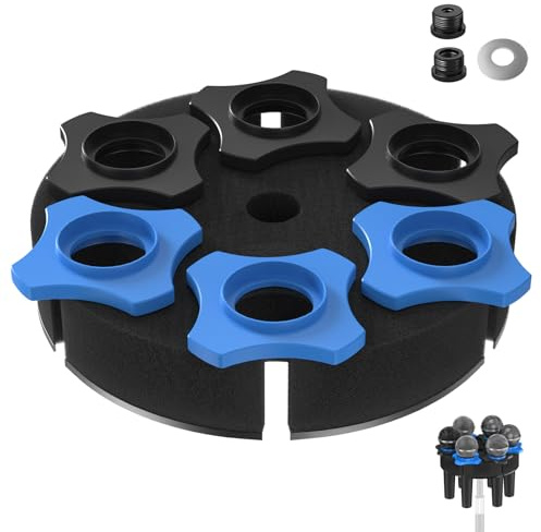 Etour Multi-Mikrofonhalter für Mikrofonständer, rund, für dynamische kabelgebundene und kabellose Mikrofone, Gummi-Polsterung für 1,6 cm (5/8 Zoll), 27 oder 3/8 Zoll (16 cm), 16 Gewinde – Schwamm