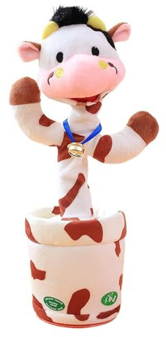 Sulxyi Dancing Cactus Toy, Talking Plush Animal, Singing Mimicking Toy, Interactive Animal Toy, Christmas Cactus Plush, Interactive Entertainment Festive Design Voice Recording Fun for Boys & Girls