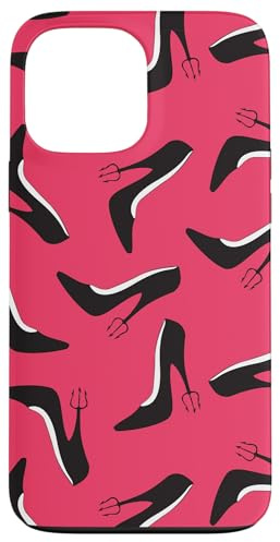 The Devil Wears Prada Pitchfork Stiletto Heel Shoe Pattern Hülle für iPhone 13 Pro Max