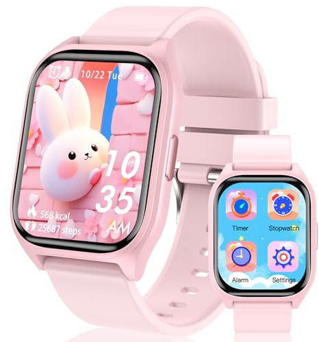clleylise Orologio intelligente per bambini, smartwatch per bambini, con monitoraggio del sonno, 19 modalità di allenamento, contatore di calorie, sveglia, regalo per ragazzi, ragazze e ragazzi dai 5